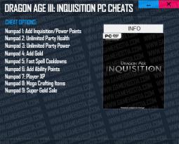 Трейнеры и читы для Dragon Age: Inquisition